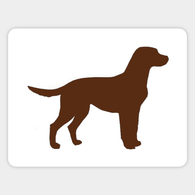 Labrador Retriever Chocolate silhouette Magnet by Wanderingangel